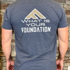 What Is Your Foundation – Vintage Navy T-Shirt