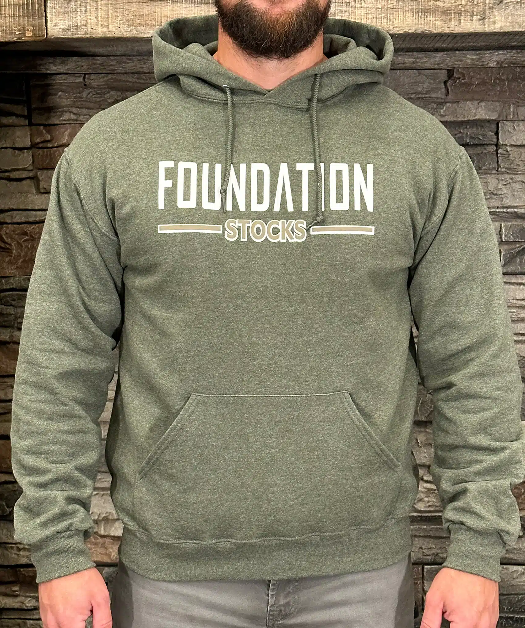 Foundation Stocks Hoodie- Military Green