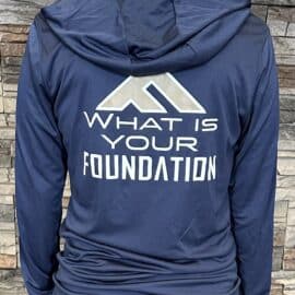 Hooded Sunshirt – What Is Your Foundation? – Navy