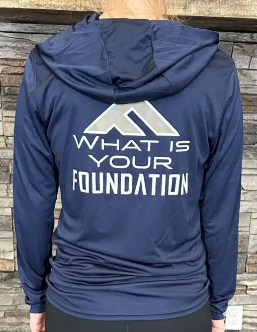 Hooded Sunshirt - What Is Your Foundation? - Navy