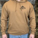 "Feel Less See More" Sleeved Hoodie - Pecan Brown