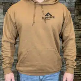 “Feel Less See More” Sleeved Hoodie – Pecan Brown