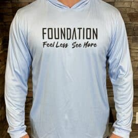 Foundation Hooded Banner Sunshirt – Light Blue