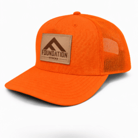 Foundation Leather Patch Hat – Blaze Orange