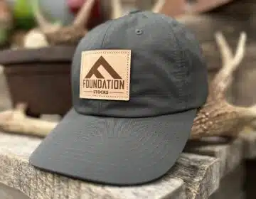 Foundation Unstructured Leather Patch Hat - Charcoal