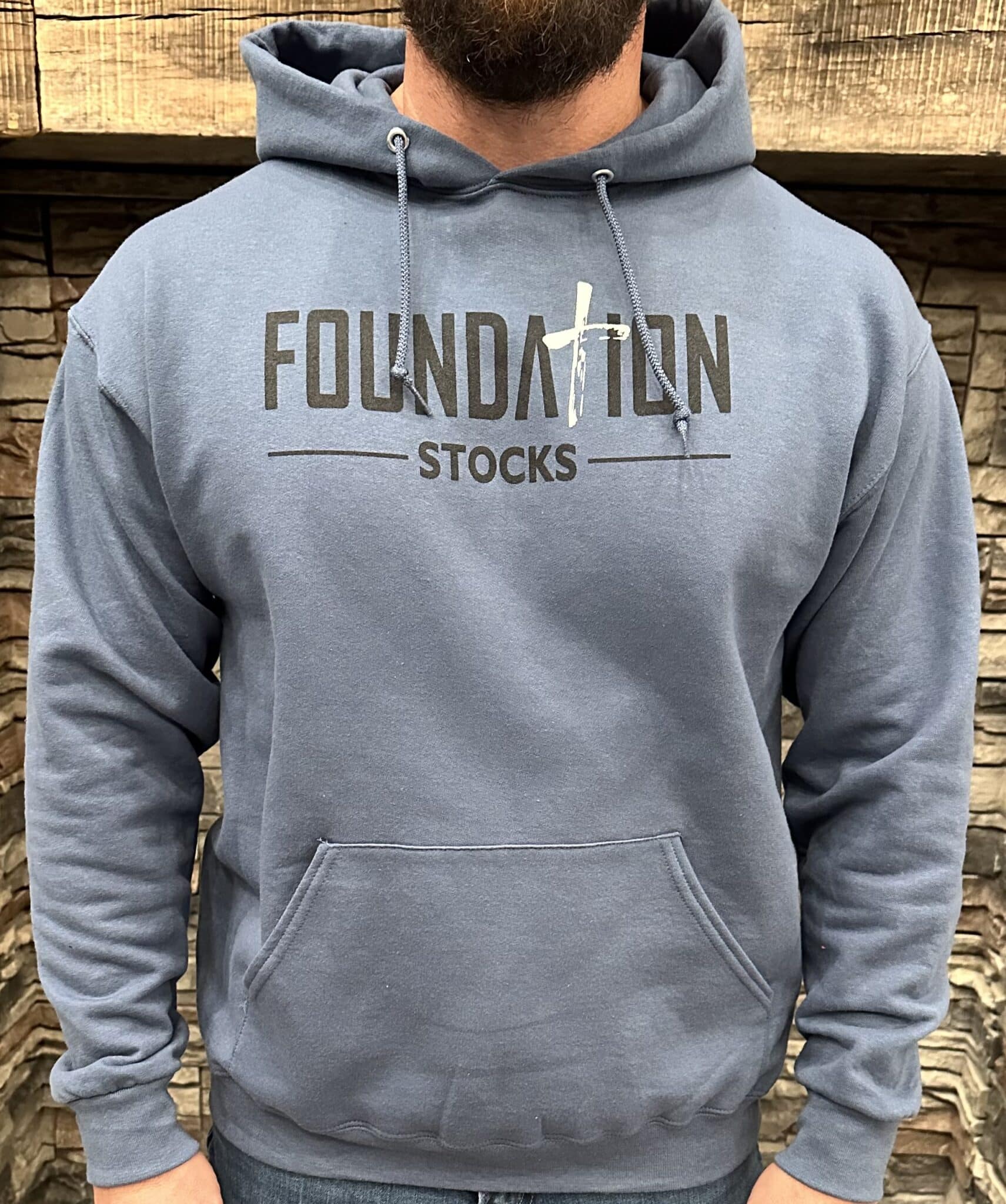 Cross Hoodie - Denim Blue