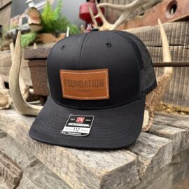 Black Foundation Stocks Hat – Leather Patch