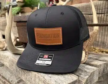 Black Foundation Stocks Hat - Leather Patch