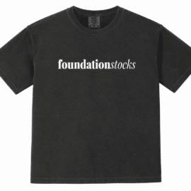Foundation Script Boxy T-Shirt – Dark Grey